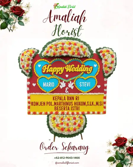 Papan Bunga Pernikahan Tremas